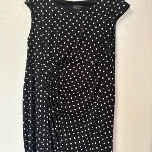 Women’s Connected black polka dot midi dress